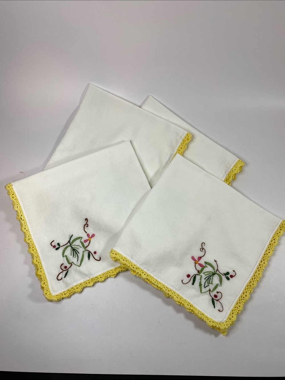 Set of Four Vintage Napkins